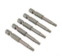 Filteilect Juego de 5 brocas magnéticas para inserción Torx para destornillador T20 de 50 mm de largo con vástago hexagonal compatible con herramientas eléctricas y manuales