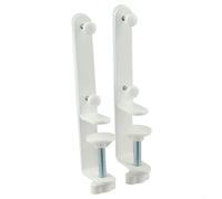 Filteilect Juego de clips de metal para soporte de herramientas de montaje en pared, tipo vertical o férula, paquete de 2, no requiere taladro, compatible con tableros de clavijas, clips de fijación