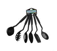 Filteilect Juego de utensilios de cocina de 6 piezas, herramientas antiadherentes de nailon resistentes al calor, espátula, cucharón volteador, cucharón, cucharón, cucharón, cuchara colador, para