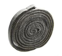 Filteilect Junta de estufa de pellets, sello de cuerda de chimenea para horno, puerta, horno, caldera, chimenea, intercambiador de calor, horno, 200 cm de largo, 6 mm de ancho (6 mm x 15 mm x 2 m)