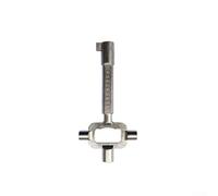 Filteilect Llave combinada para cerraduras de puerta, llave multifuncional de acero inoxidable con mango ergonómico, 138 x 66 mm y 195 x 68 mm, doble tamaño, para un cuerpo de bloqueo preciso (corta)