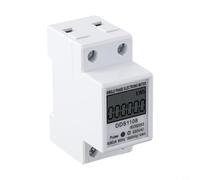 Filteilect Medidor de energía monofásico con pantalla digital LCD, 50 A, 60 A, DDS1108, con luz de fondo, pulso de energía LED rojo, cubierta de extremo integrada, diseño compacto y fiable, CA (sin