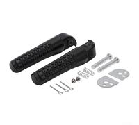 Filteilect Mini piquetas para motocicleta CT200U, juego de reposapiés de aleación de aluminio, diseño antideslizante con puntos elevados, incluye accesorios de montaje para facilitar el montaje (negro