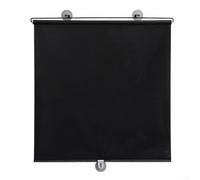 Filteilect Parasol retráctil con ventosa sin perforaciones, persianas enrollables para oficina (color negro)