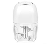 Filteilect Picador de ajo eléctrico, procesador de alimentos recargable por USB de 350 ml con 6 cuchillas de acero inoxidable, picador de verduras inalámbrico para cocinar