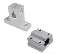 Filteilect Sistema de movimiento lineal de doble riel para actuador lineal horizontal con barra de tornillo T8, distancia de viaje de 150/250/350 mm, rodamientos SCS8UU, acero inoxidable y (350 mm)