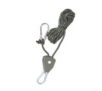 Filteilect Sistema de polea de tienda de campaña de 4 m para cuerda de viento y toldo, cuerda ajustable resistente con mosquetón de hierro galvanizado, capacidad de 150 libras, resistente a la