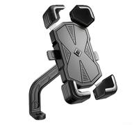 Filteilect Soporte de teléfono de motocicleta para bicicleta, soporte de manillar de 4.5 a 7.2 pulgadas a prueba de golpes con rotación de 360° y soporte ABS antivibración para ciclismo (amarillo A)