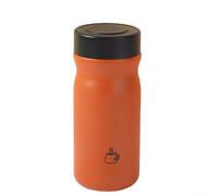 Filteilect Taza de viaje de acero inoxidable aislada al vacío de 325 ml, botella de agua de doble pared con tapa a prueba de fugas, termo de control de temperatura (negro y naranja)