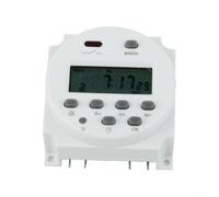 Filteilect Temporizador digital programable de 12 V 16 A con pantalla LCD, cubierta impermeable y conector de cable, 16 ajustes de encendido/apagado, corrección automática, para lámparas, (B)