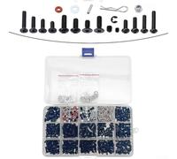 Filteilect Tornillos hexagonales para modelos RC, kit de tornillos RC con tuercas autobloqueantes, arandelas planas, cabeza de enchufe y tornillos avellanados, 520 accesorios de fijación organizados