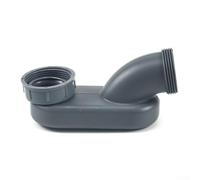 Filteilect Tubo de drenaje de baño PP G1-1/2 con trampa en P flexible, diseño curvado antiolor a prueba de fugas para bañeras, drenaje rápido, fácil instalación, se adapta a 45 mm (A)