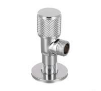 Filteilect Válvula angular de latón macizo G1/2 desviador de lavabo con salida única, control de flujo de agua montado en la pared para fregaderos de baño o cocina, compatible con (SLIVER)
