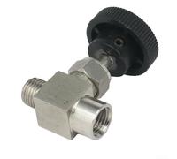 Filteilect Válvula de aguja de rosca hembra a macho NPT de 1/4 pulgadas, regulación de flujo de acero inoxidable 304 915 PSI, para medios de agua y gas