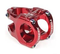 Filteilect Vástago ligero del manillar de la bicicleta CNC, 35mm corto bicicleta de montaña vástagos, 31.8mm aleación de aluminio, para 1-1/20.3 cm Horquilla DH AM MTB Road Bikes (rojo)