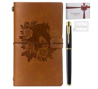Filten Horse Gifts for Women Girls Horse Stuff Leather Journal Notebook with Pen for Horse Lovers Leather Refillable Notebook, Sketchbook, Travel Diary