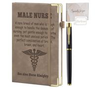 Filten Male Nurse Gifts for Men Leather Journal Notebook 200 Pages A5 Lined with Inner Pocket and Pen Appreciation Gifts for Male Nurses