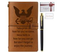 Filten Navy Gifts for Men Military Leather Journal Notebook with Pen for Navy Graduation Retirement Military for Men Women
