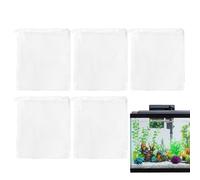 Filter Bags for Fish Tank, 5X Reusable Aquarium Filter Media Mesh Bag, Freshwater and Saltwater Filtration Solution, Ensures Clean Water, to Home Aquariums & Oceanariums