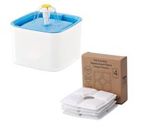 Filter Cartridge - Small Flower Square Pet Water Fountain Accessory | 4PCS Pet Fountain Filter Replacement | Healthy and Hygienic Pets Water Dispenser Filters for Cats and Dogs in Cardboard Box