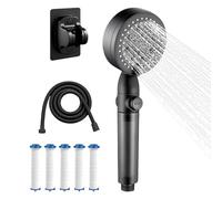 Filtered Handheld Shower Head, Portable Bath Showerhead with Built in Filter, Pet Friendly Bathroom Accessory, 9.84x3.46 Inches for Camping, Apartment, Dorm, Rv, Hotel, Travel Use