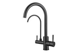 Filtered Kitchen Faucets Hot And Cold Drinking Water 3-ways Filter Kitchen Sink Mixer 360 Rotation Taps Crane Dual Handle(Yellow)