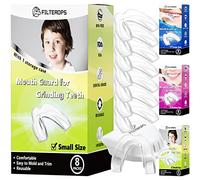 Filterops Protector bucal para dormir para niños para apretar los dientes por la noche, 8 protectores nocturnos moldeables pequeños para moler los dientes, TMJ, Bruxismo, Atlético deportivo, bandeja