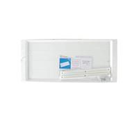 Filtex 2385356 - Recogedor de Gotas para armarios de plástico con Soportes y Tornillos incluidos, Blanco, 56 x 24 x 2 cm