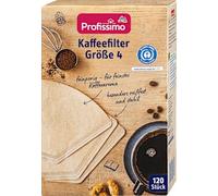 Filtre à café taille 4, 120 pièces - Marque DM Allemagne - Compatible avec profissimo - Kaffeefilter Größe 4, 120 St
