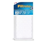 Filtrete Filtro de aire para horno de aire acondicionado, MERV 13, MPR 1900, filtro premium para alérgenos, bacterias y virus, filtro de limpieza electrostático plisado de 3 meses de 1 pulgada,