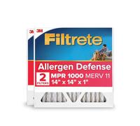 Filtrete Filtro de aire para horno de aire acondicionado, MPR 1000, defensa contra microalérgenos, paquete de 2 (dimensiones exactas 13.81 x 13.81 x 0.81 pulgadas)