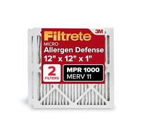 Filtrete MPR® 1000 Micro Allergen Defense AC Furnace filtro de aire, 12 x 12 x 1, 2 unidades