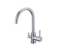 Filtri Acqua Italia Grifo de 3 vías para filtro de agua cromado para purificador de agua de tres vías