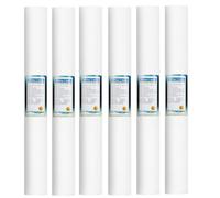 Filtro agua 1/5 micrón, prefiltros sedimentos 50,8 cm, cartucho repuesto 50,8 cm x 6,35 cm, para filtración agua toda la casa (paquete 6)(1 micron)