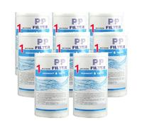 Filtro agua sedimentos polipropileno fundido soplado 5 x 2,5 pulgadas, cartucho PP toda la casa, agua urbana y fuentes, paquete de 8(1 micron)