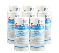 Filtro agua sedimentos polipropileno fundido soplado 5 x 2,5 pulgadas, cartucho PP toda la casa, agua urbana y fuentes, paquete de 8(5 micron)