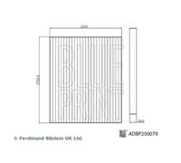 Filtro, aire habitáculo BLUE PRINT ADBP250079