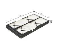 Filtro Aire Habitáculo Bosch 1987432044 para Mercedes Benz Mercedes Benz