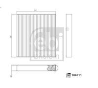 Filtro, aire habitáculo FEBI 184211 para BMW X1 (U11) 2 2022-