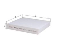 Filtro Aire Habitáculo Mahle LA 922 para Chrysler Fiat Lancia Abarth