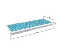 Filtro Aire Habitáculo Mahle LAO 45 Caremetix® para Audi VW Cupra
