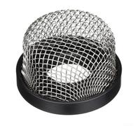 Filtro aireador de malla de acero inoxidable con rosca hembra de 3/4 a 14 pulgadas para bomba Livewell, sistema de filtro de agua marino, negro y plateado, 2-1/4 pulgadas de diámetro (1 unidad)
