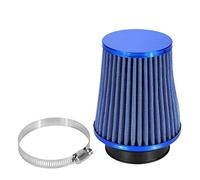Filtro aria fredda ad alto flusso e induzione di aspirazione ad alta per auto kit con cono in rete con morsetto(Blu)