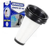 Filtro Aspiradora Cilíndrico para Aspiradora Sin Cable Verticales Longitud 107 mm Ø 30-70 mm con Código Original ZR005202 para Rowenta X-Pert 160 X-Pert 3.60 - MONTERAL