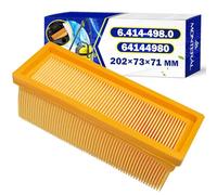 Filtro Aspiradora Lamelar 202x73x71 mm con Código Original 6.414-498.0 64144980 para Kärcher - MONTERAL
