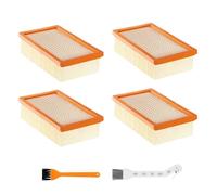 Filtro Aspiradora para Karcher Kit, 3 Piezas Filtro de Pliegues Plano, para Karcher 2.863-005.0 WD4/WD5/WD6/MV4/MV5/MV6 Filtro de Pliegues Plano, para Olores y Contra Polvo Fino