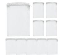 Filtro Bag Aquarium - Aquarium Media Bag | Bolsas de malla de nylon reutilizables con cremallera para peces | 10 piezas de alto flujo FITOR SET F0R COBONO BALAS ORGÁNICAS REMOTRADORES DE AMONIA Y BIO