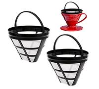 Filtro café tamaño 4, Filtro café Reutilizable en Forma cónica, 8-12 Tazas Filtro café Filtro Reutilizable, Goteo café Lavable, Filtro café sin Papel para Hacer café anual