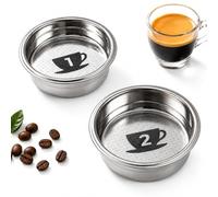 Filtro Cafetera, Filtros Presurizados para Cafetera Cecotec, Ufesa y Breville, Tamaño 51mm, Contiene 2 filtros de 1 y 2 tazas