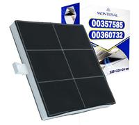 Filtro Campana Extractora Carbon Activo Tiene con Código Original 00360732 DHZ5186 LZ51851 Z5116X1 para Bosch para Balay para Siemens para Neff AA260112 para Gaggenau - MONTERAL